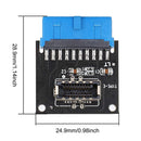 NÖRDIC vinklet USB 3.0 19 pin til Type E adapter