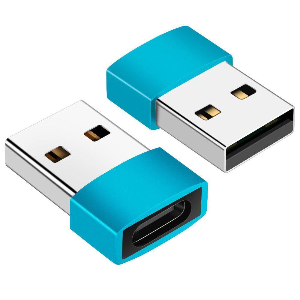 Nerdic USB C til OTG USB En mini adapter metal blå