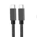 Nördic 15cm USB C 3.1 til USB C Nylon Flettet Kabel Hurtig opladning 5A Gen2 10Gbps Power Delivery PD 100W med Emarker