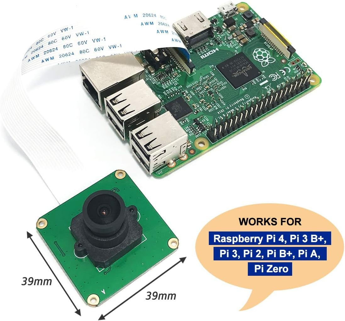 RPI Wide Angle Camera Module OV5647 for Raspberry Pi3 B+/PI3/PI2/PI B+/PI A/PI ZERO