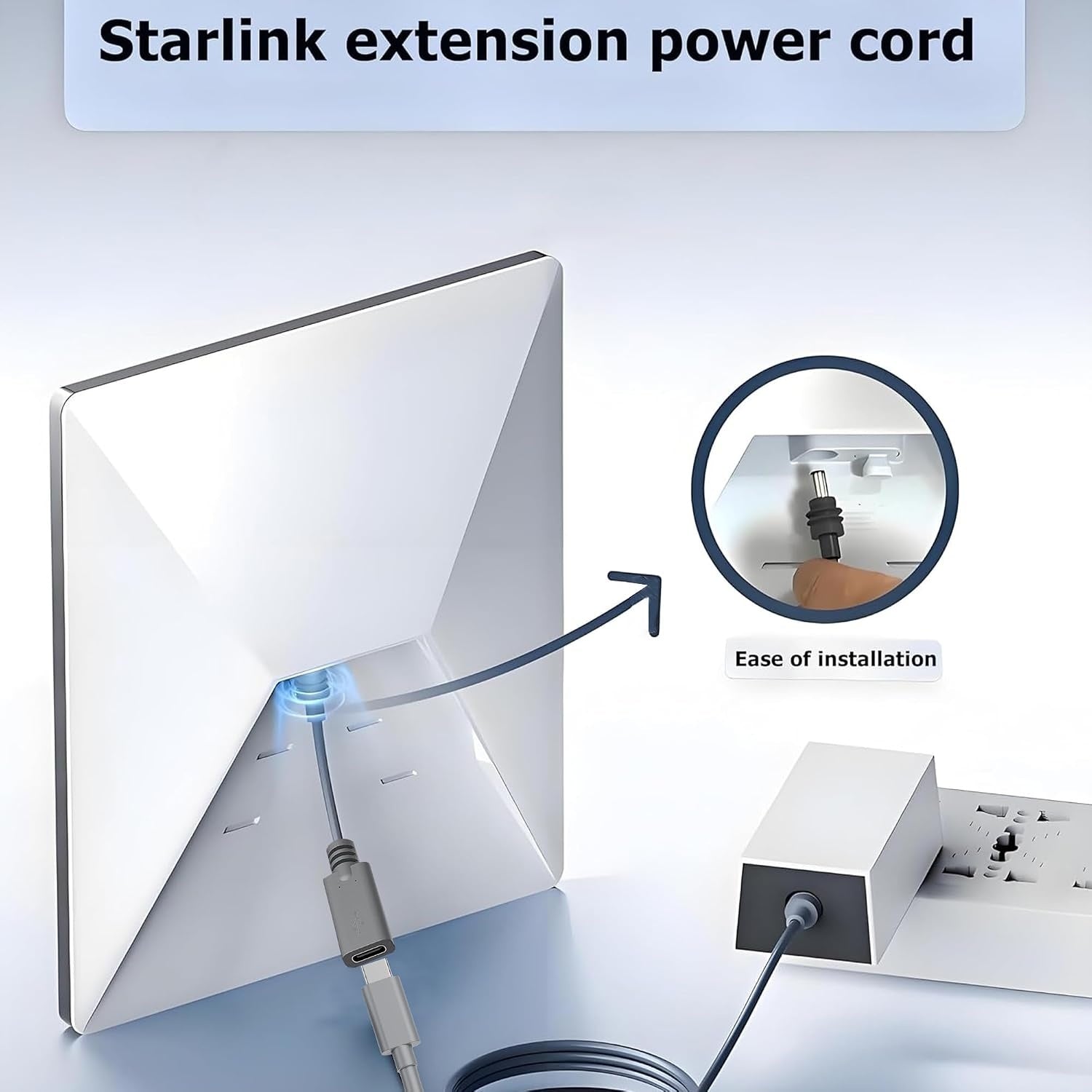 STARLINK Mini DC5.5x2.1 male to USB-C female 20cm