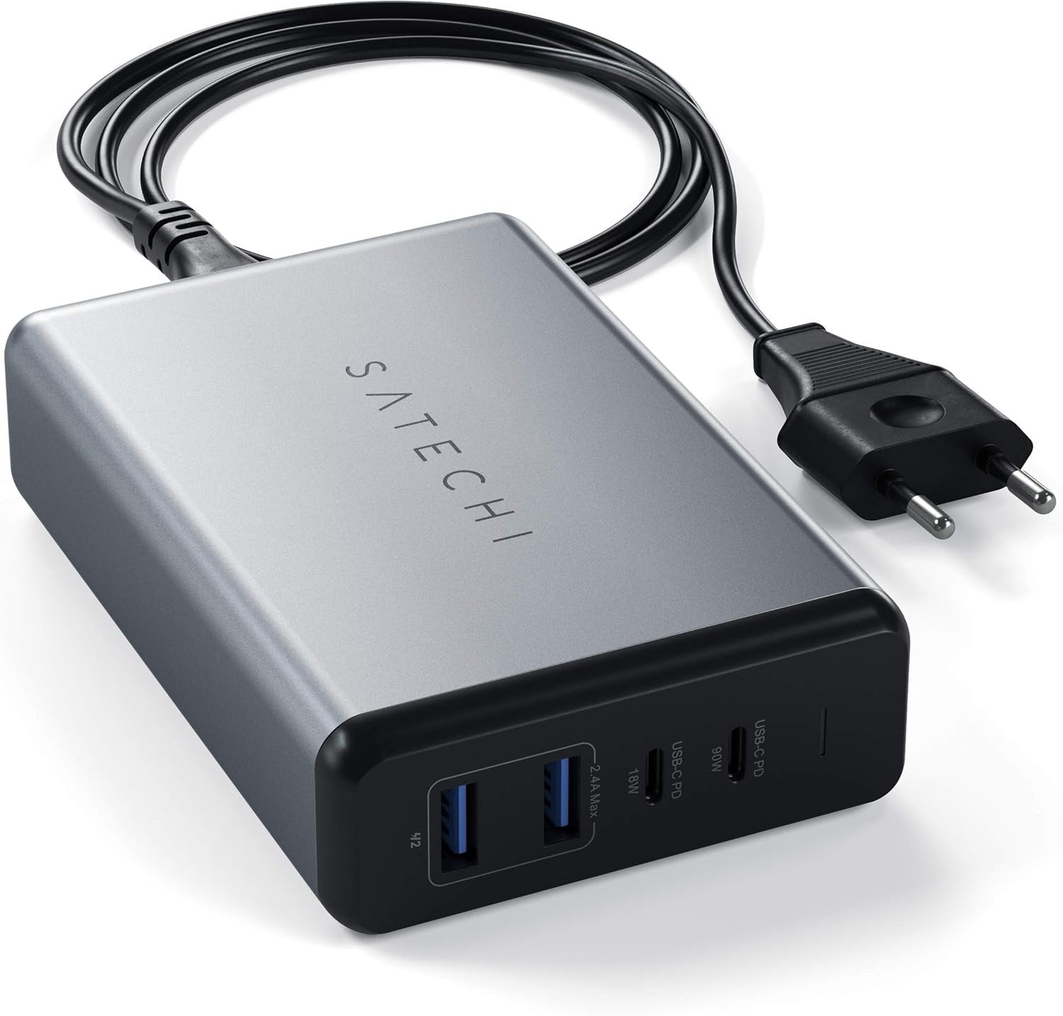 Satechi 108W Pro USB-C PD Desktop Ladestation – 2xUSB-C PD & 2xUSB A-porte