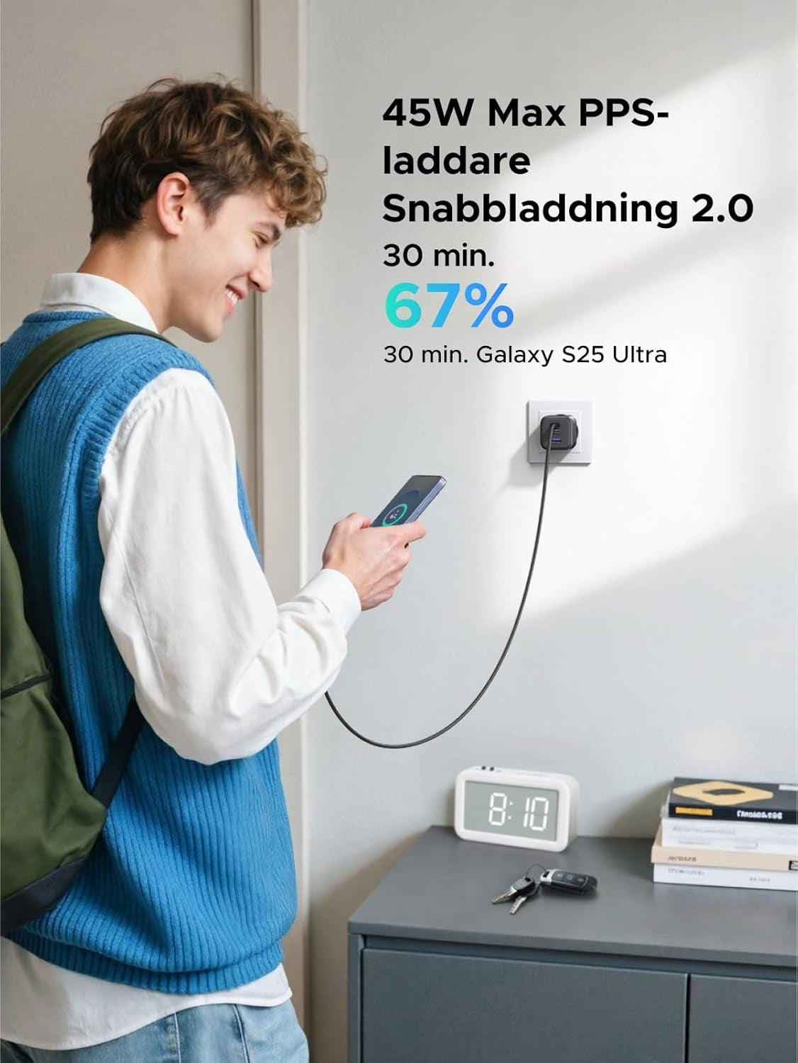 UGREEN 45W USB C Charger 3-Port, PPS Fast Charger