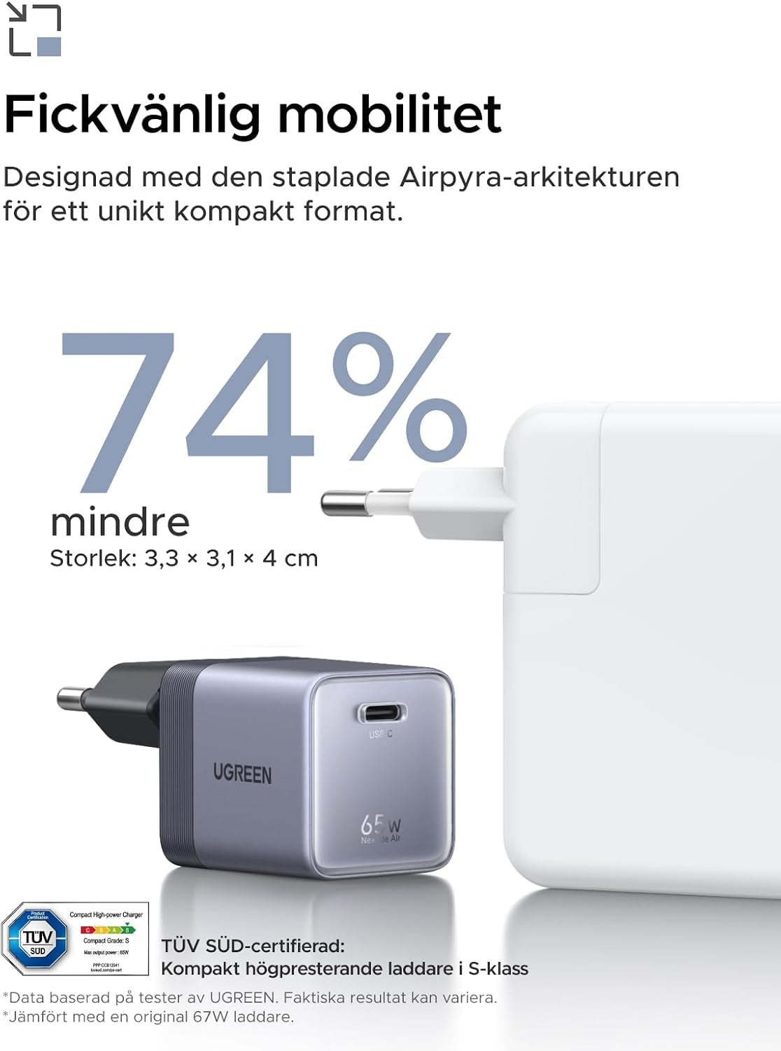 UGREEN USB C Charger 65W Nexode Air GaN Infinity Fast Charger, or MacBook Air/Neo/Pro, iPhone 17/16, iPad,...