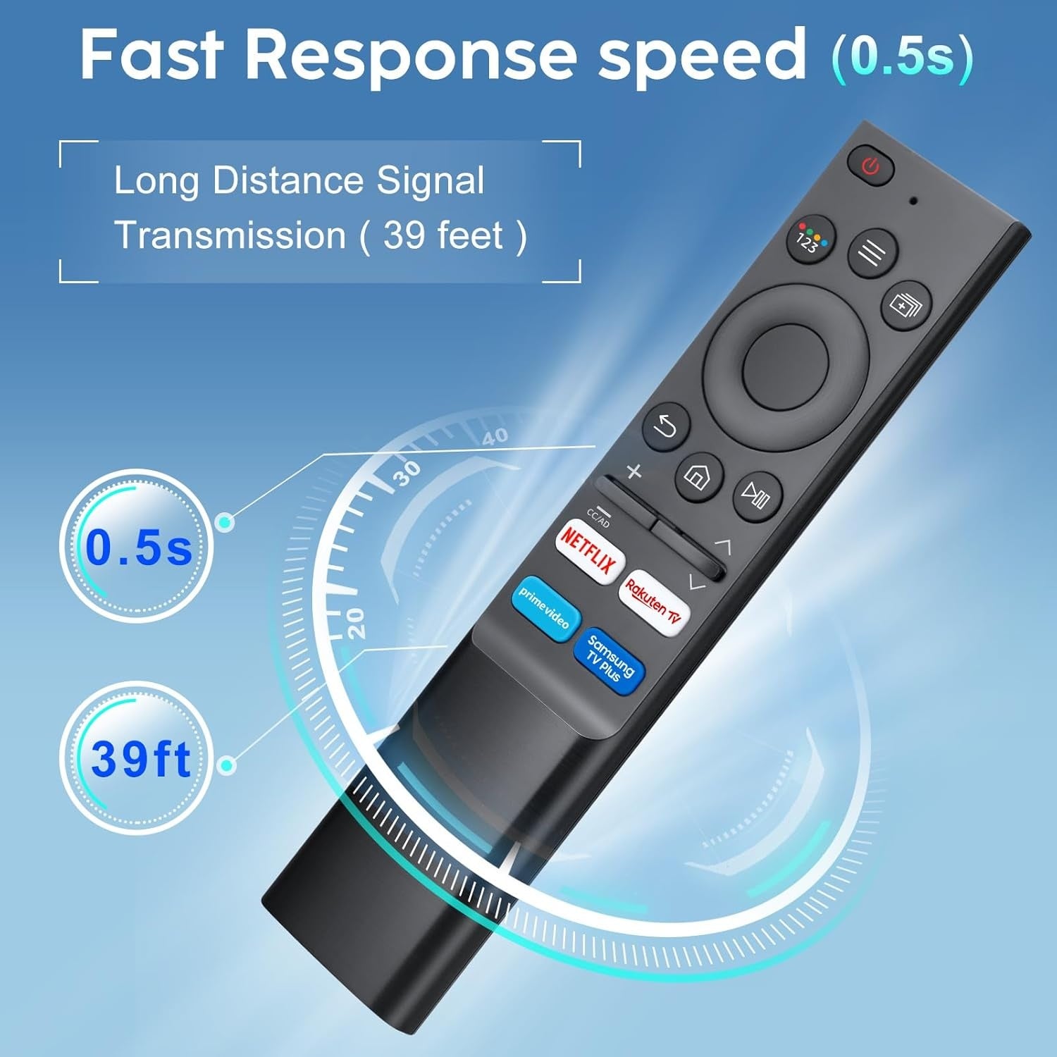 Universal Remote Control for Samsung Smart TV for all original Samsung remote controls, no pairing required, easy to use