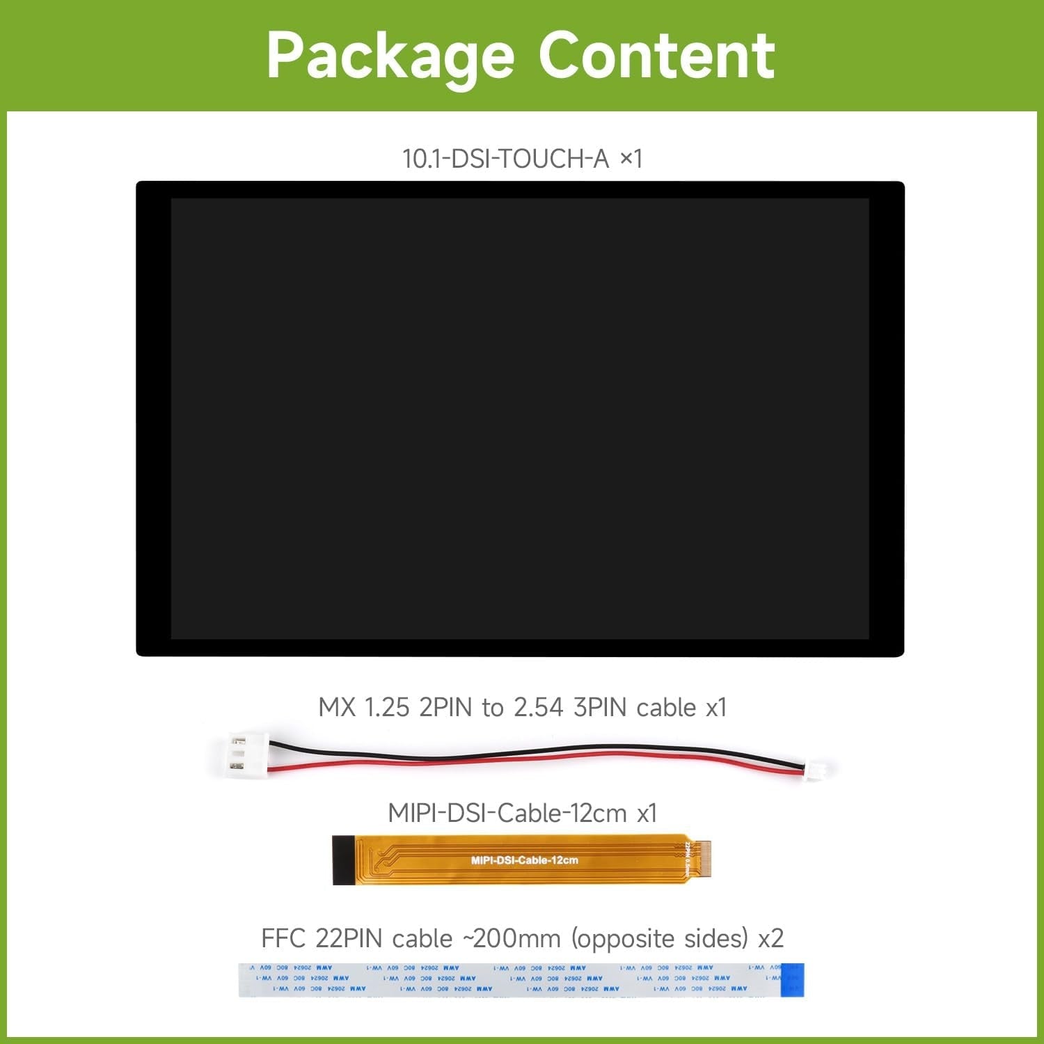 Waveshare 10.1 inch DSI Capacitive Touch Display, 800 x 1280, IPS Panel, Optical Bonding Toughened Glass Panel, for Raspberry Pi/RK3576/RK3506/ESP32-P4