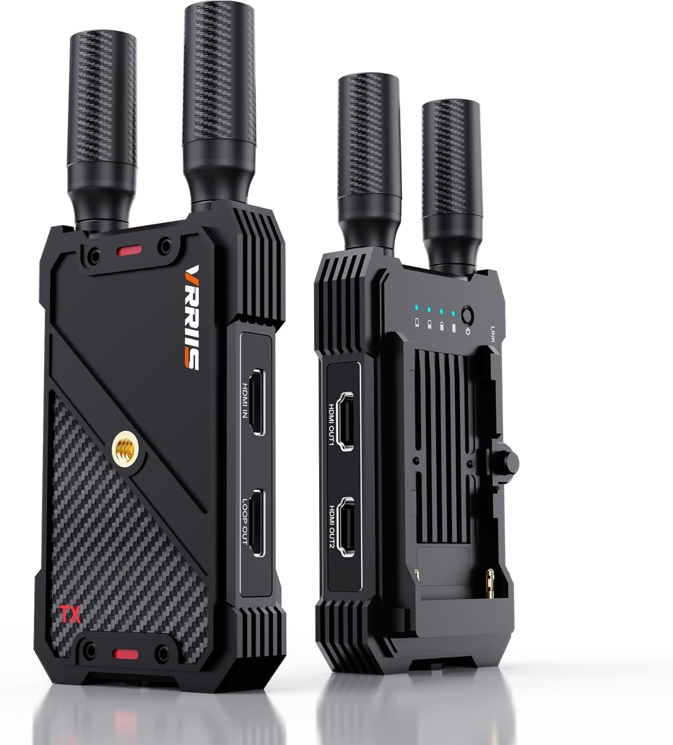 Wireless HDMI Transmitter and Receiver,1080P Full HD Wireless Video Transmission System with Loop Out, 400m